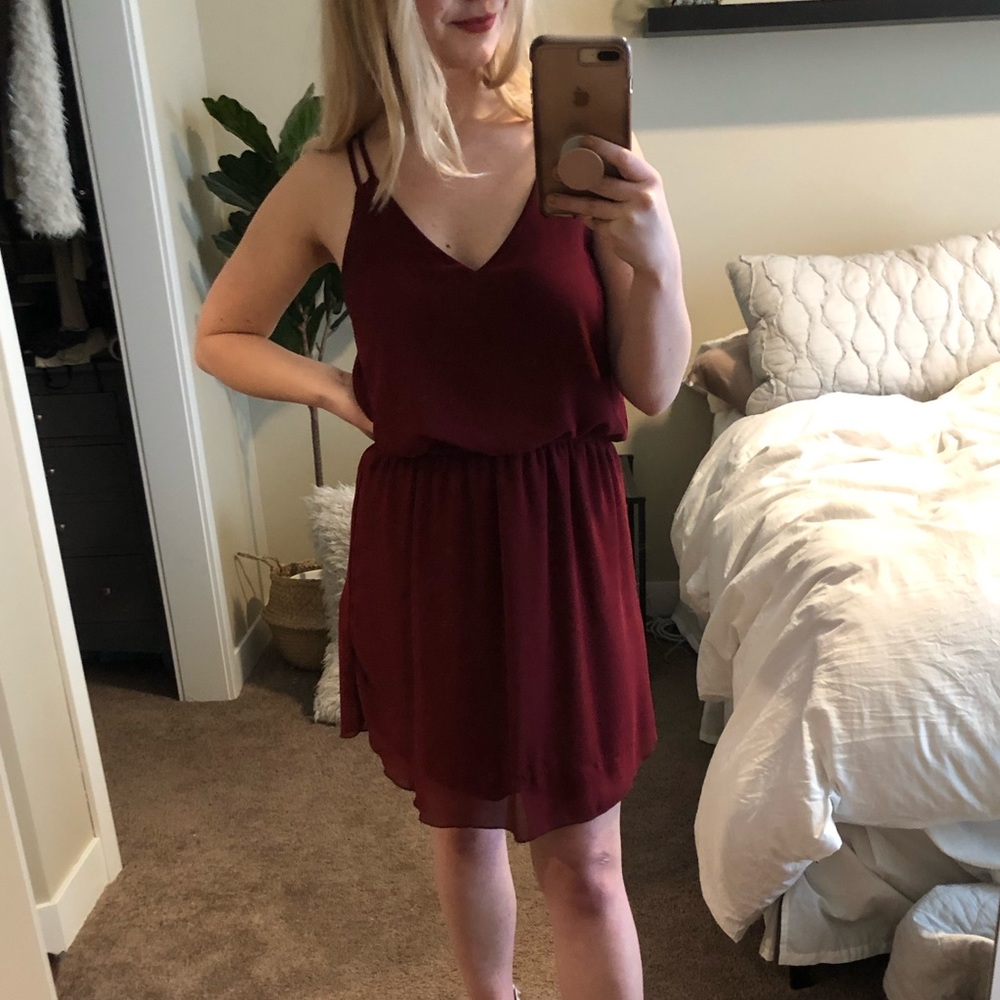 Burgundy dress
